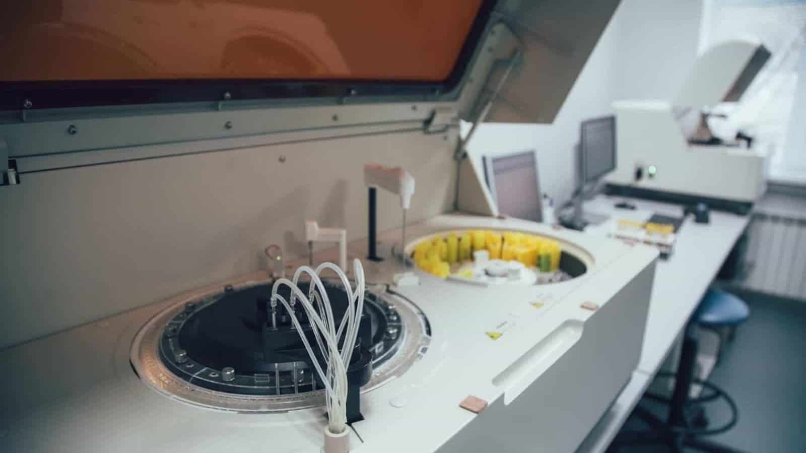 Healthcare professionals evaluating chemistry analyzer performance and reliability.
